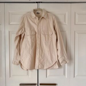 Woolrich Cream Button Down Shirt | Made in USA | Size Large